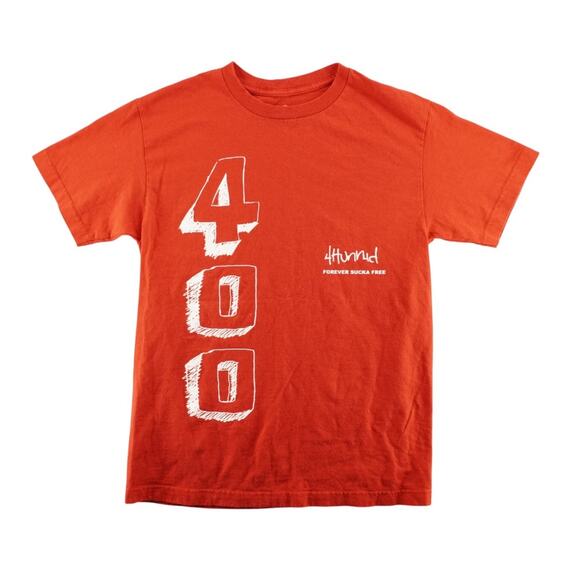 4Hunnid Forever Sucka Free Red Graphic T-Shirt Men's Medium YG Streetwear - Picture 1 of 4